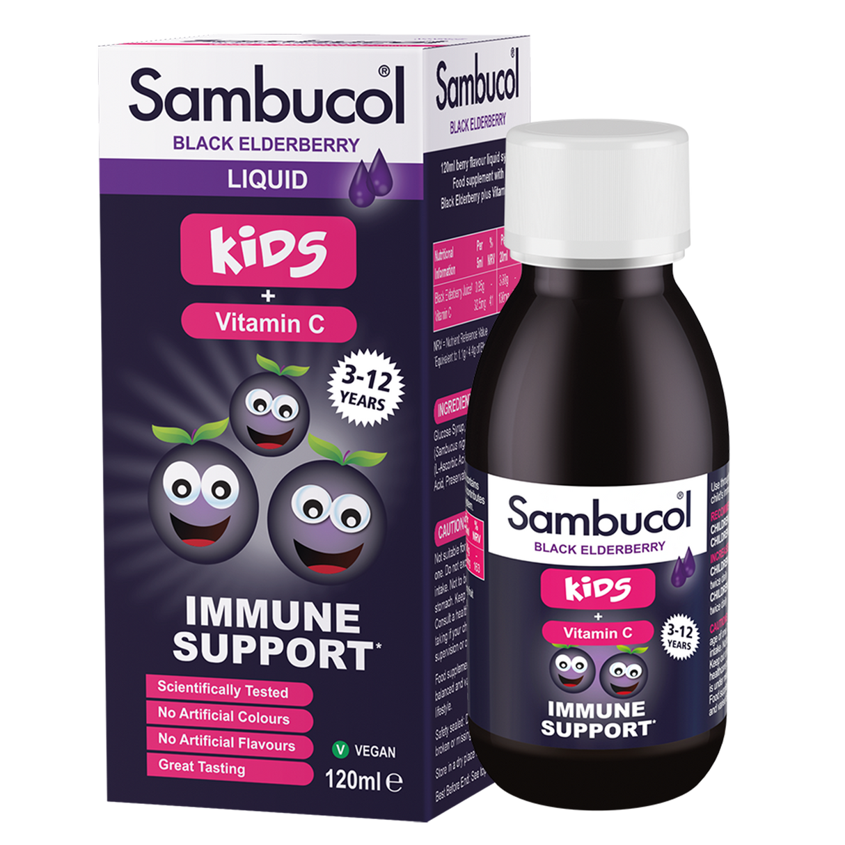 Sirop de sureau noir Sambucol, Enfants • 120 ml