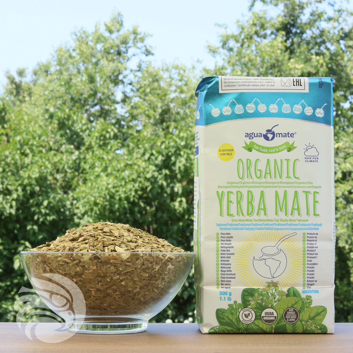 Aguamate Βιολογική yerba mate • Επεξεργασμένη με κλαδάκια • 500 g