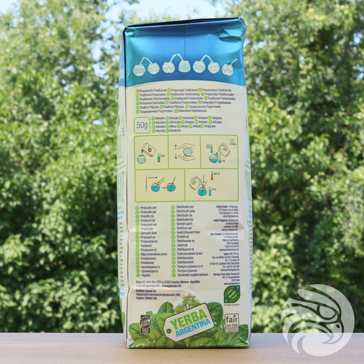 Aguamate Βιολογική yerba mate • Επεξεργασμένη με κλαδάκια • 500 g