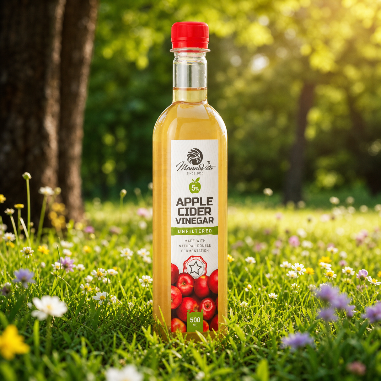 Mannavita szüretlen Almaecet dupla erjesztéssel • 500 ml