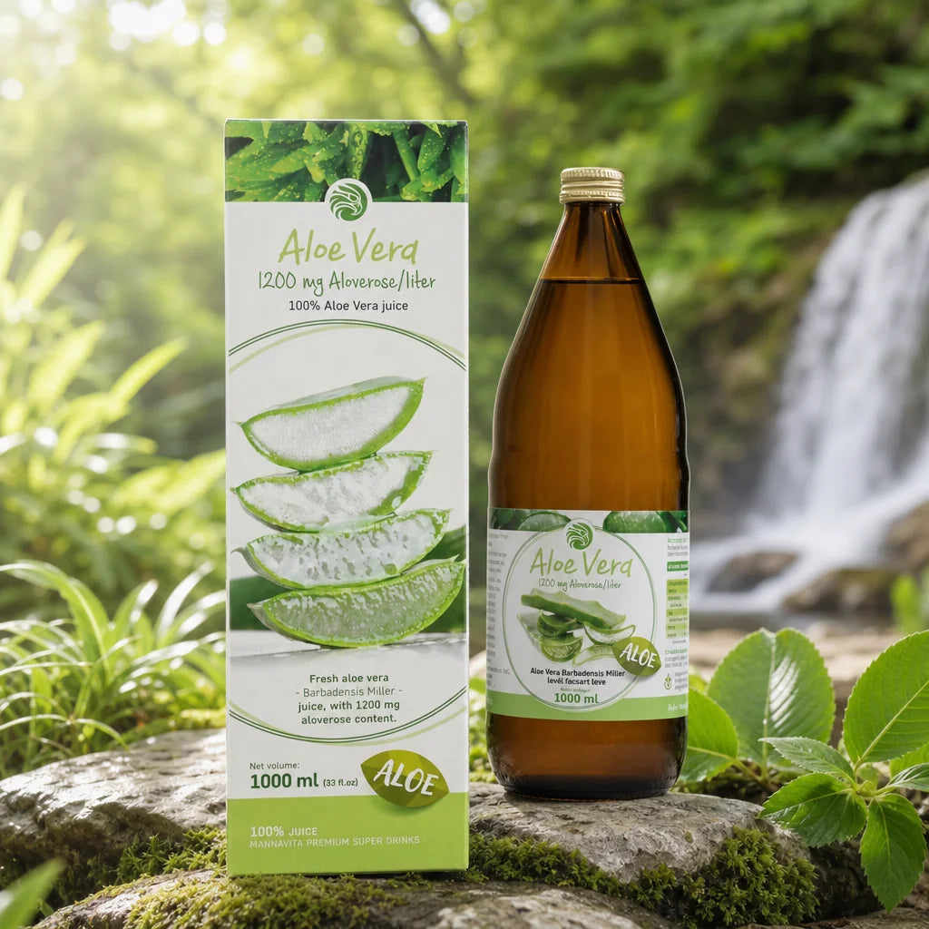 Mannavita succo di Aloe vera, puro spremuto al 100% • 1000 ml