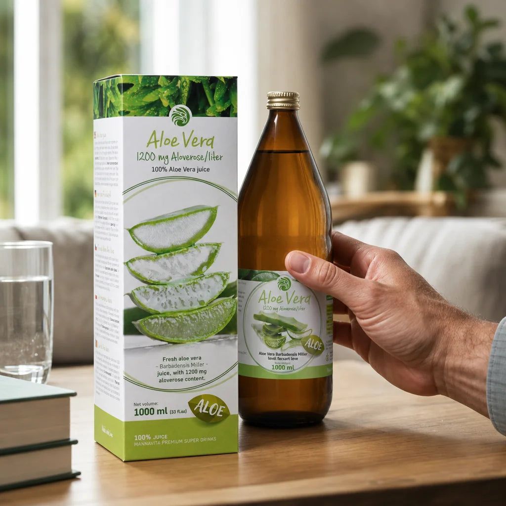 Mannavita succo di Aloe vera, puro spremuto al 100% • 1000 ml