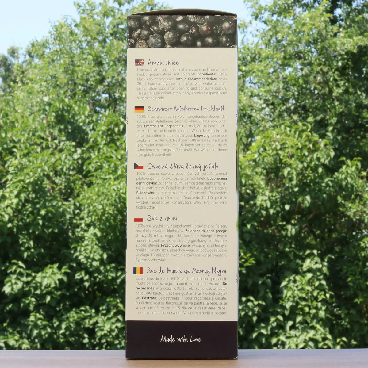 Mannavita Aronia berry 100% pure pressed juice • 1000 ml - Mannavita