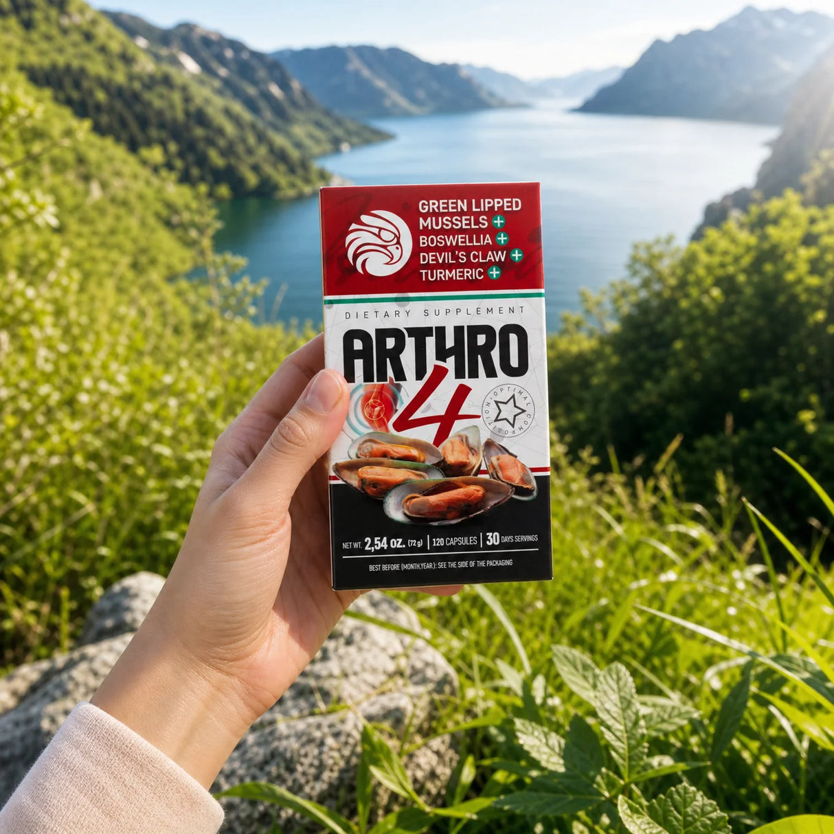 ARTHRO4 • Complejo para articulaciones y cartílago • con mejillón de labios verdes • 120 cápsulas