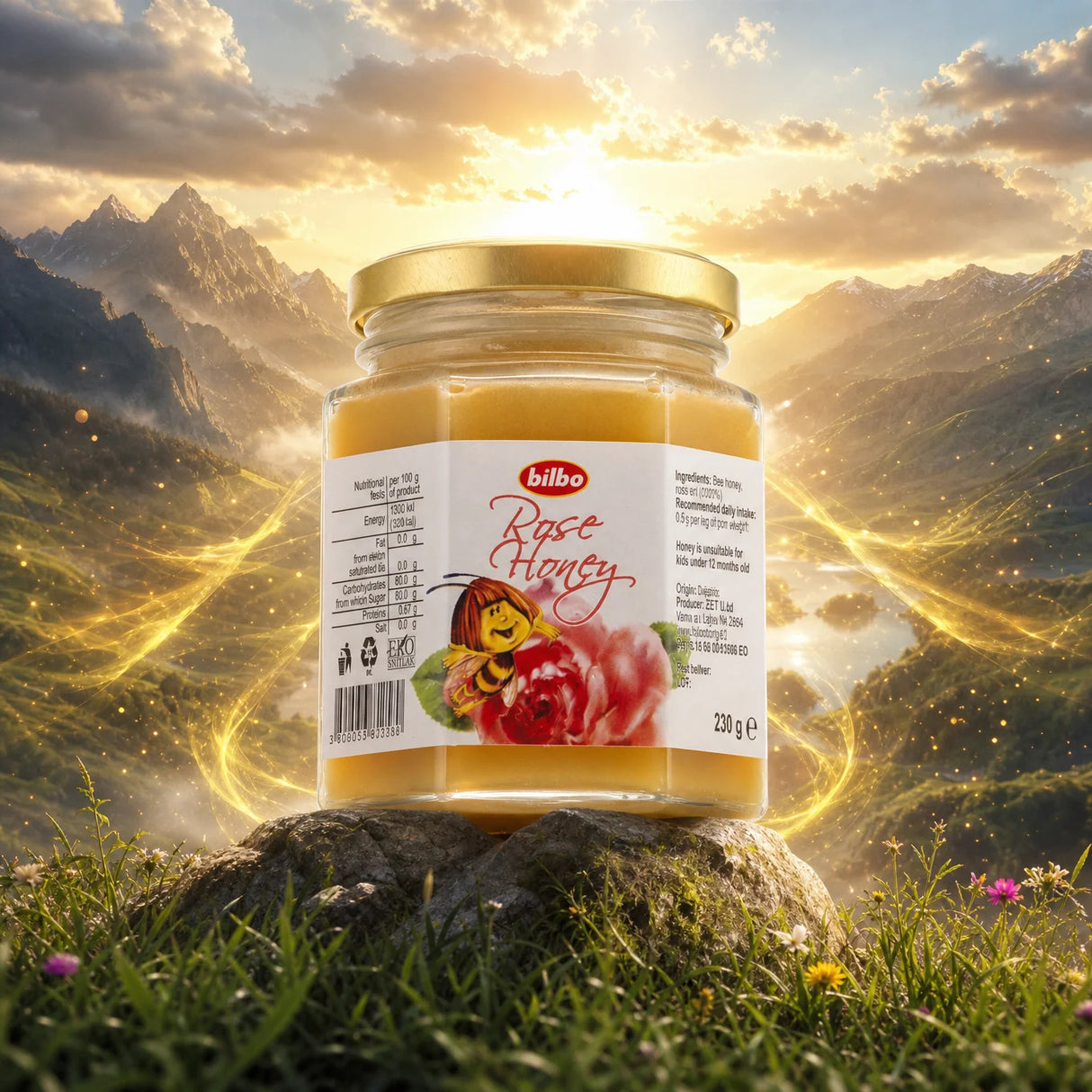 Bilbo sirovi ružin med • 230 g