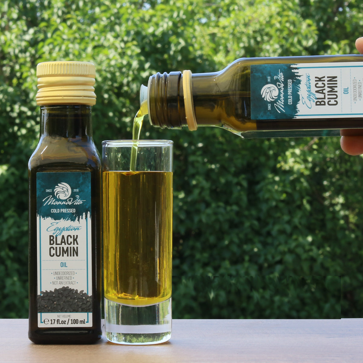 Óleo de sementes de cominho-preto prensado a frio Mannavita • 100 ml