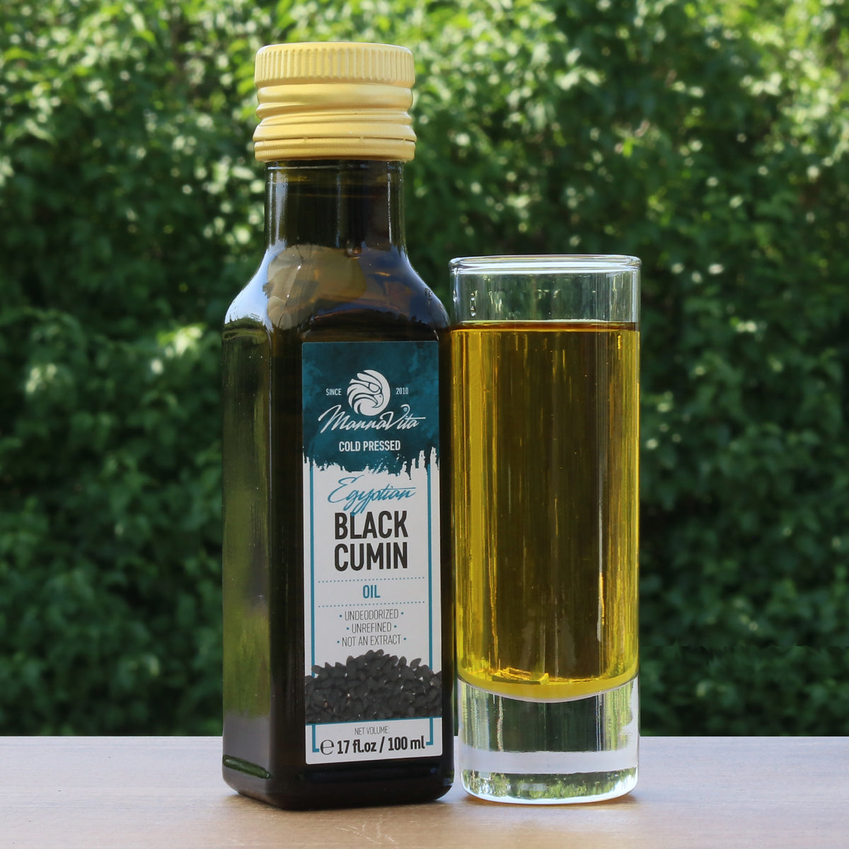 Óleo de sementes de cominho-preto prensado a frio Mannavita • 100 ml