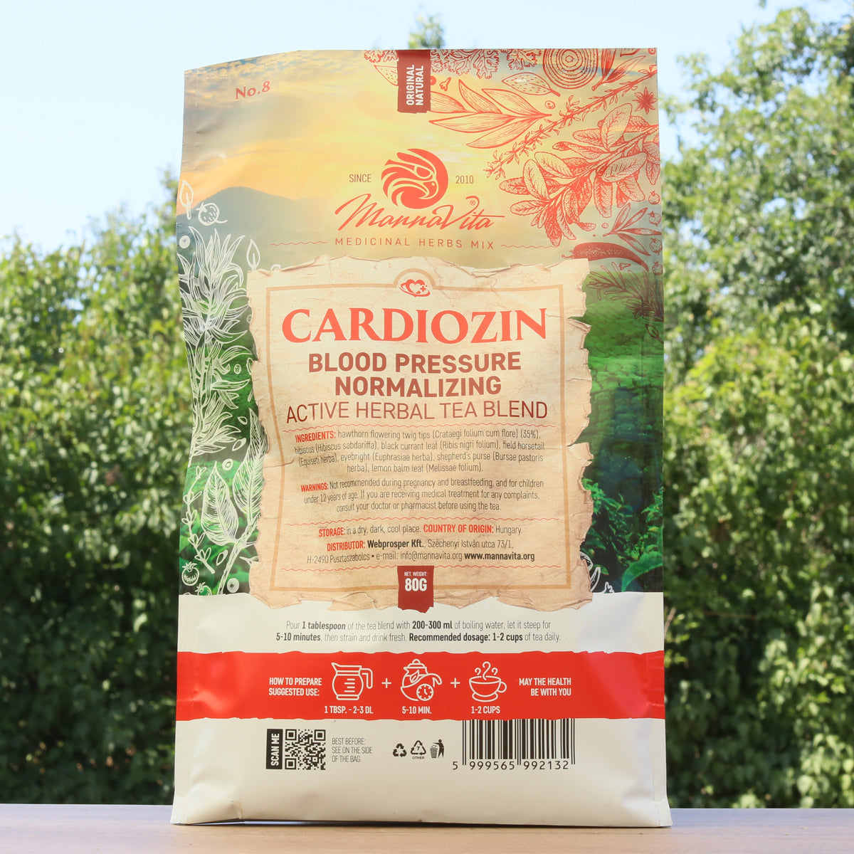 CARDIOZIN Blood Pressure normalizing active herbal tea blend • 80g