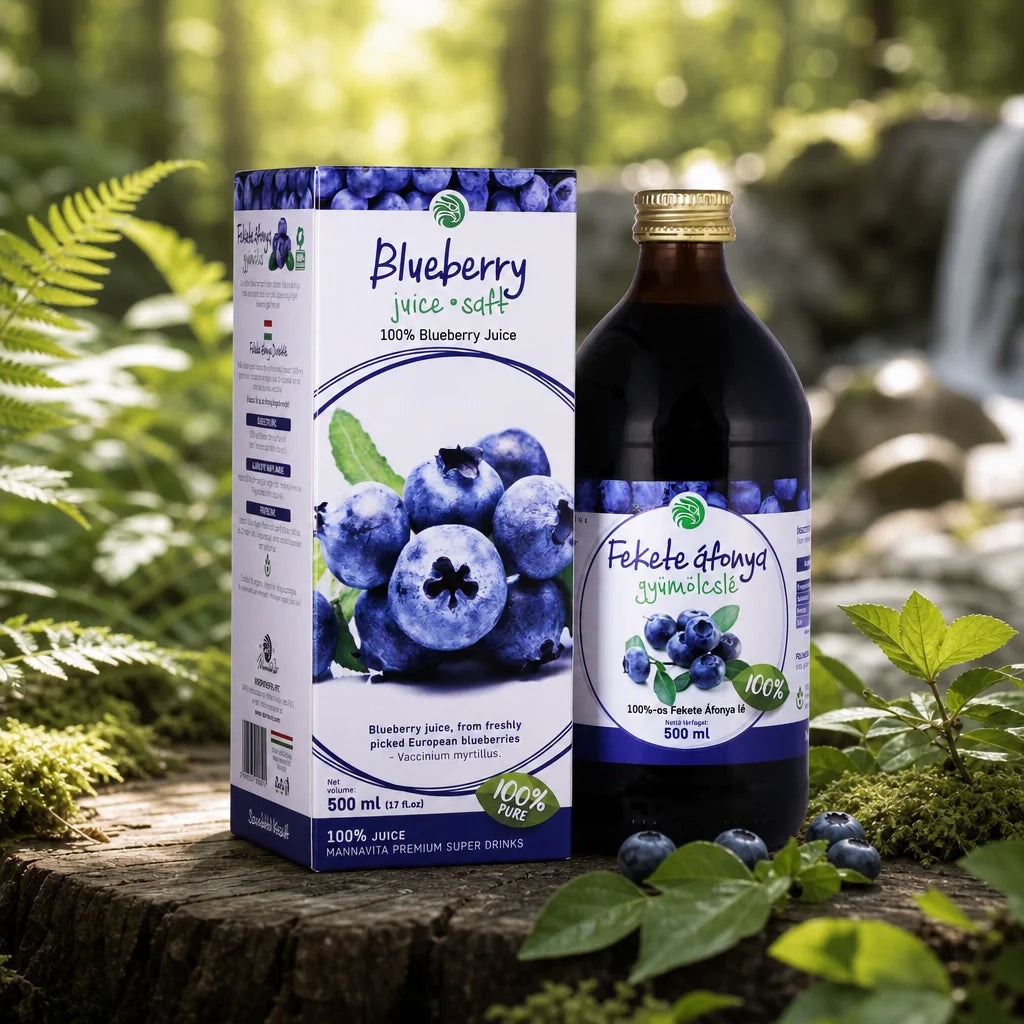 Mannavita Blueberry 100% pure pressed juice • 500 ml