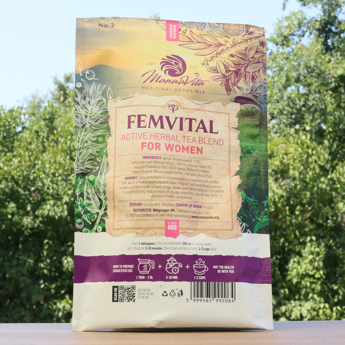 FEMVITAL aktiv urtete-blanding til kvinder • 80g
