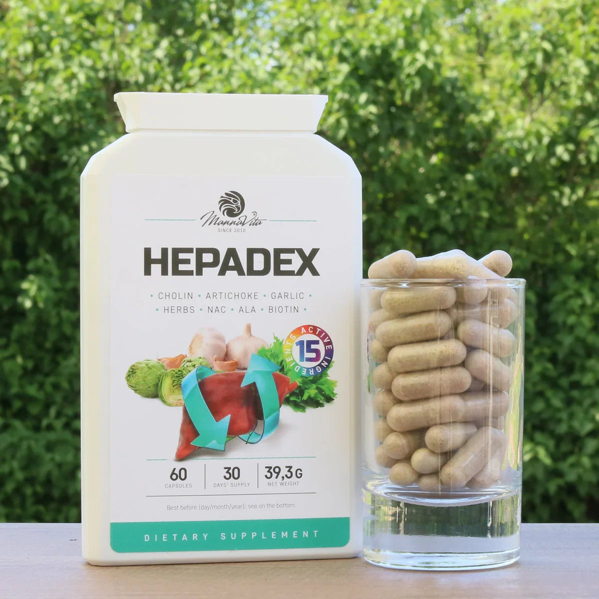 HEPADEX liver-regenerating and liver health-improving complex • 60 capsules - Mannavita