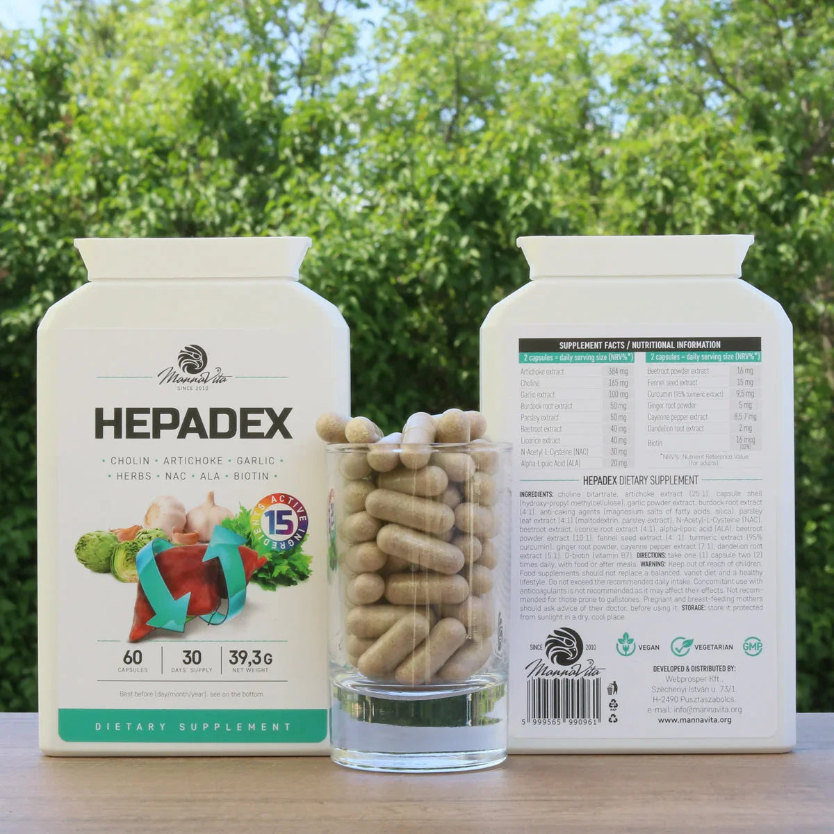 HEPADEX liver-regenerating and liver health-improving complex • 60 capsules - Mannavita