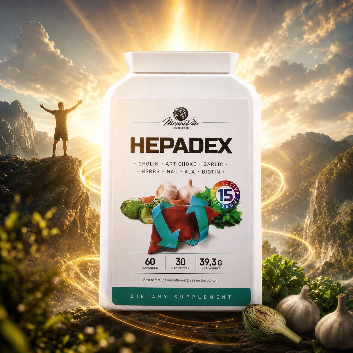 Complexo HEPADEX regenerador do fígado e promotor da saúde hepática • 60 cápsulas