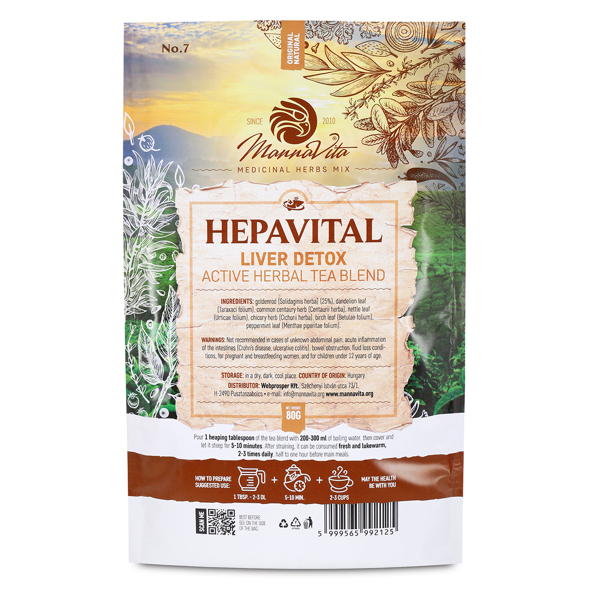 HEPAVITAL Liver Detox active herbal tea blend • 80g