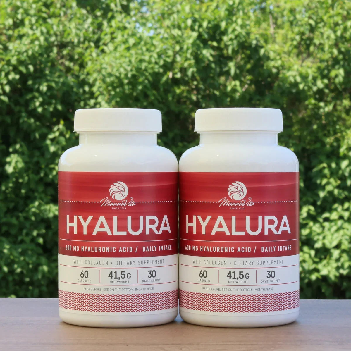 Hyalura 600 mg hyaluronic acid + collagen capsules • 60 pcs. - Mannavita