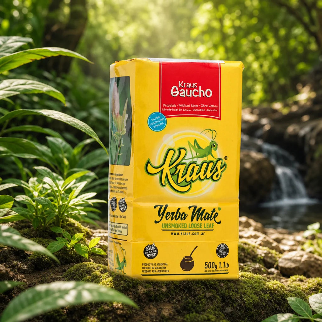 Herbata yerba mate Kraus • Elaborada, con palo • 500 g