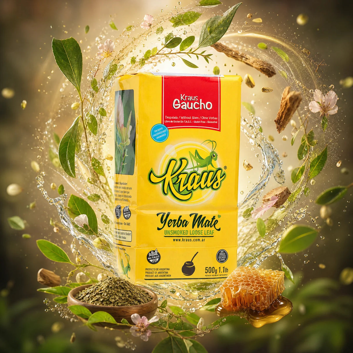 Kraus yerba mate • Gaucho, sin palo – bez patyczków • 500 g