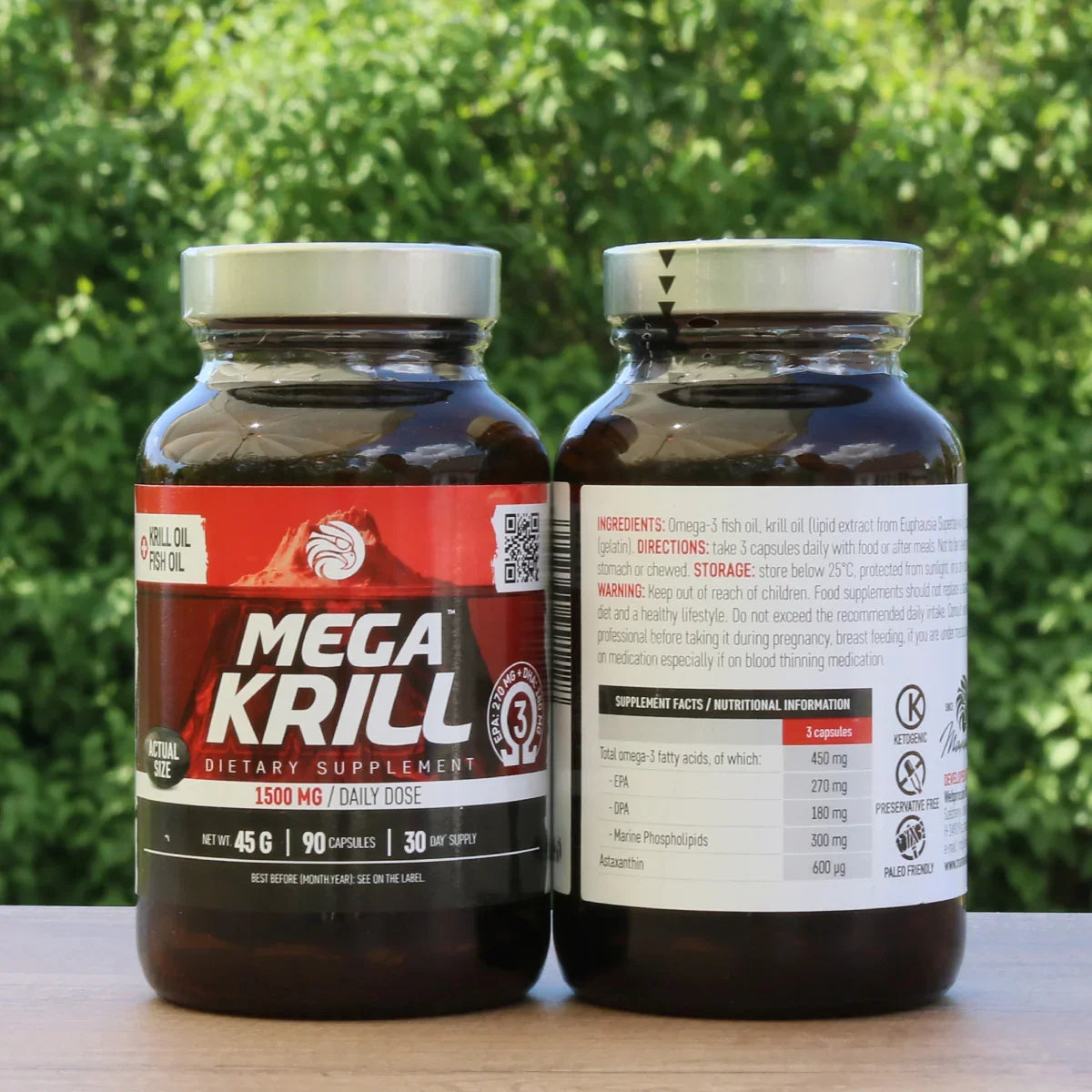 MegaKRILL 1500 mg krill oil + fish oil • 90 capsules - Mannavita