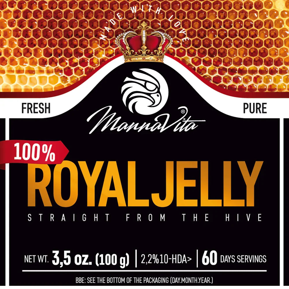 Mannavita fresh pure royal jelly • 2.2% 10-HDA • 100g - Mannavita