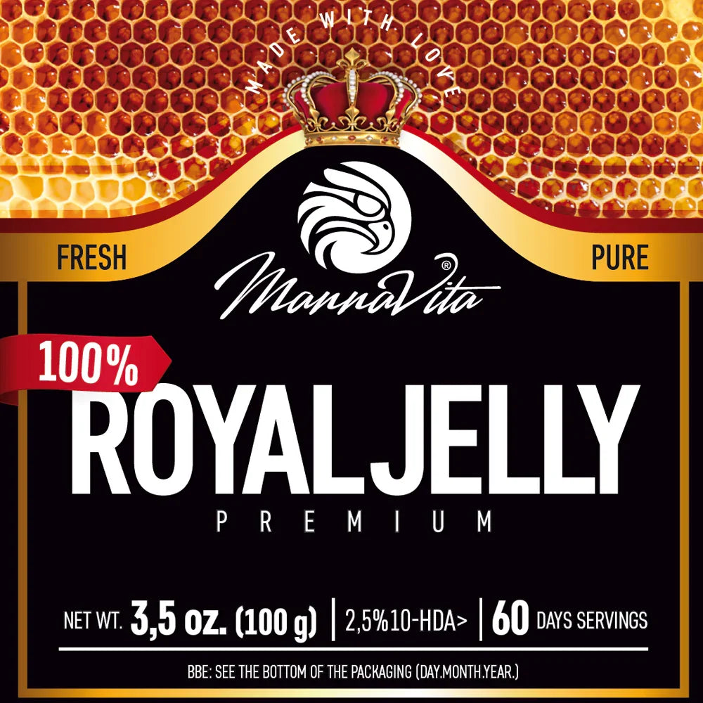 Mannavita Premium Royal jelly • 2.5% 10-HDA • 100g - Mannavita