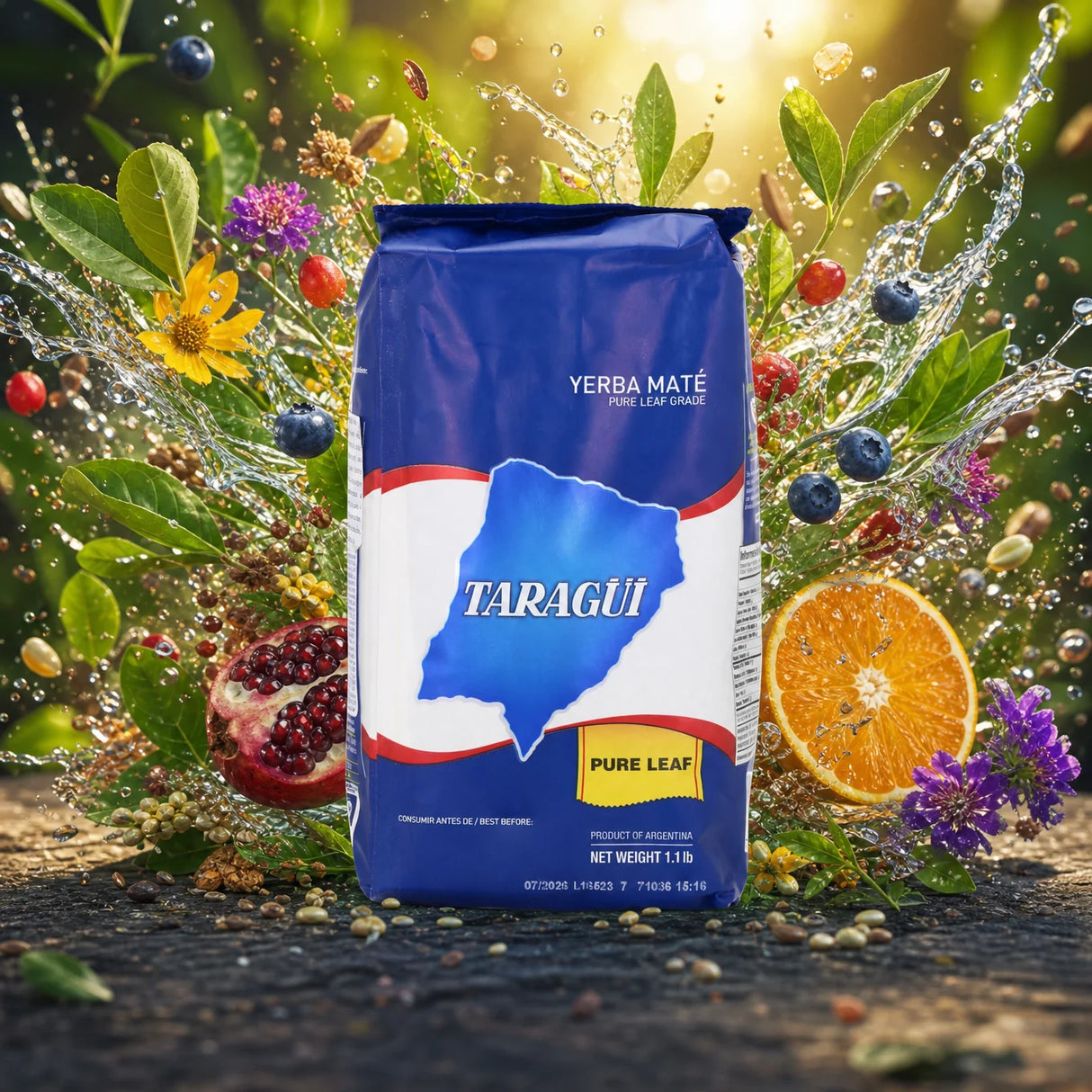 Taragüi yerba mate çayı • Saf yaprak - Sin palo • 500 g