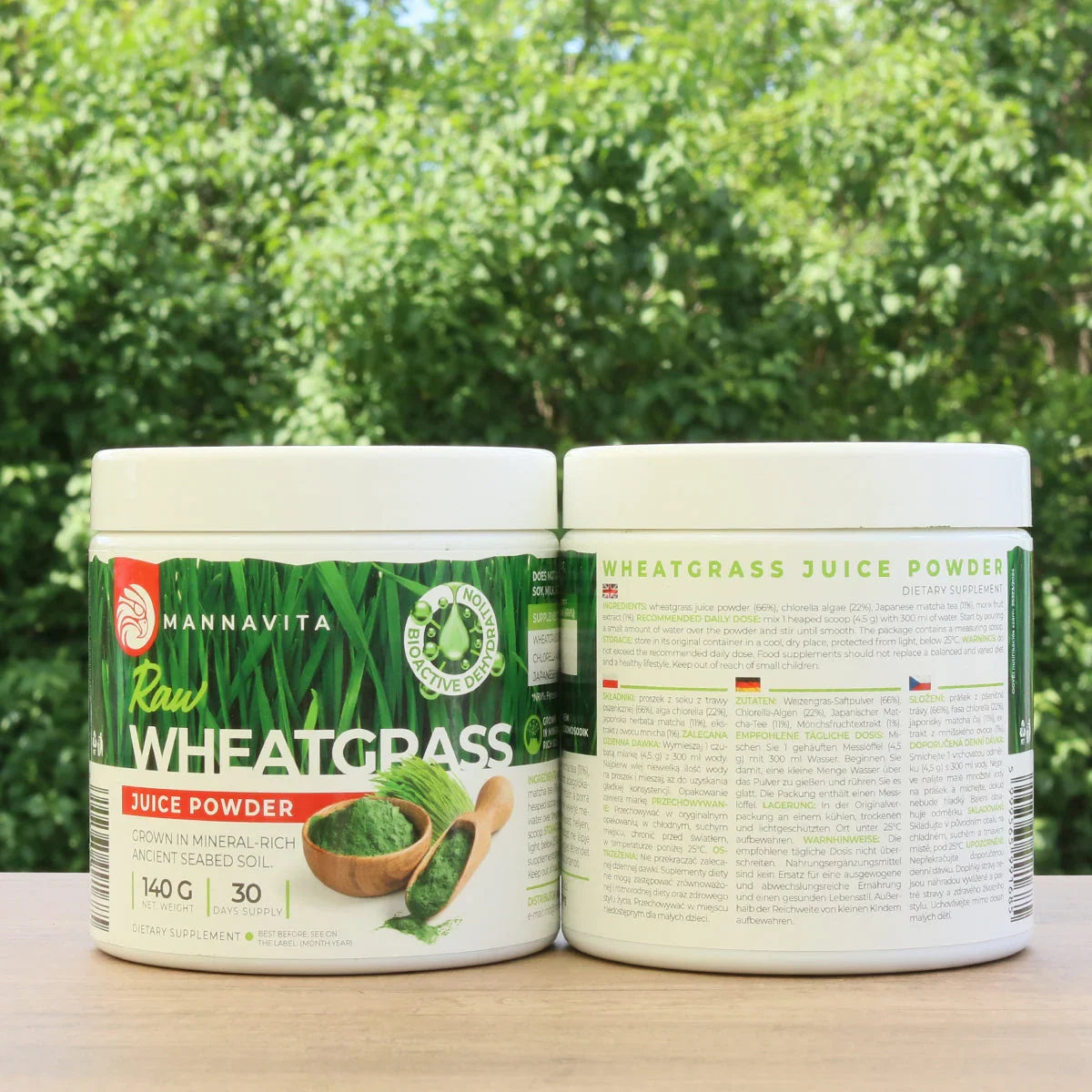 Mannavita raw wheatgrass juice powder • gluten-free • 140g - Mannavita