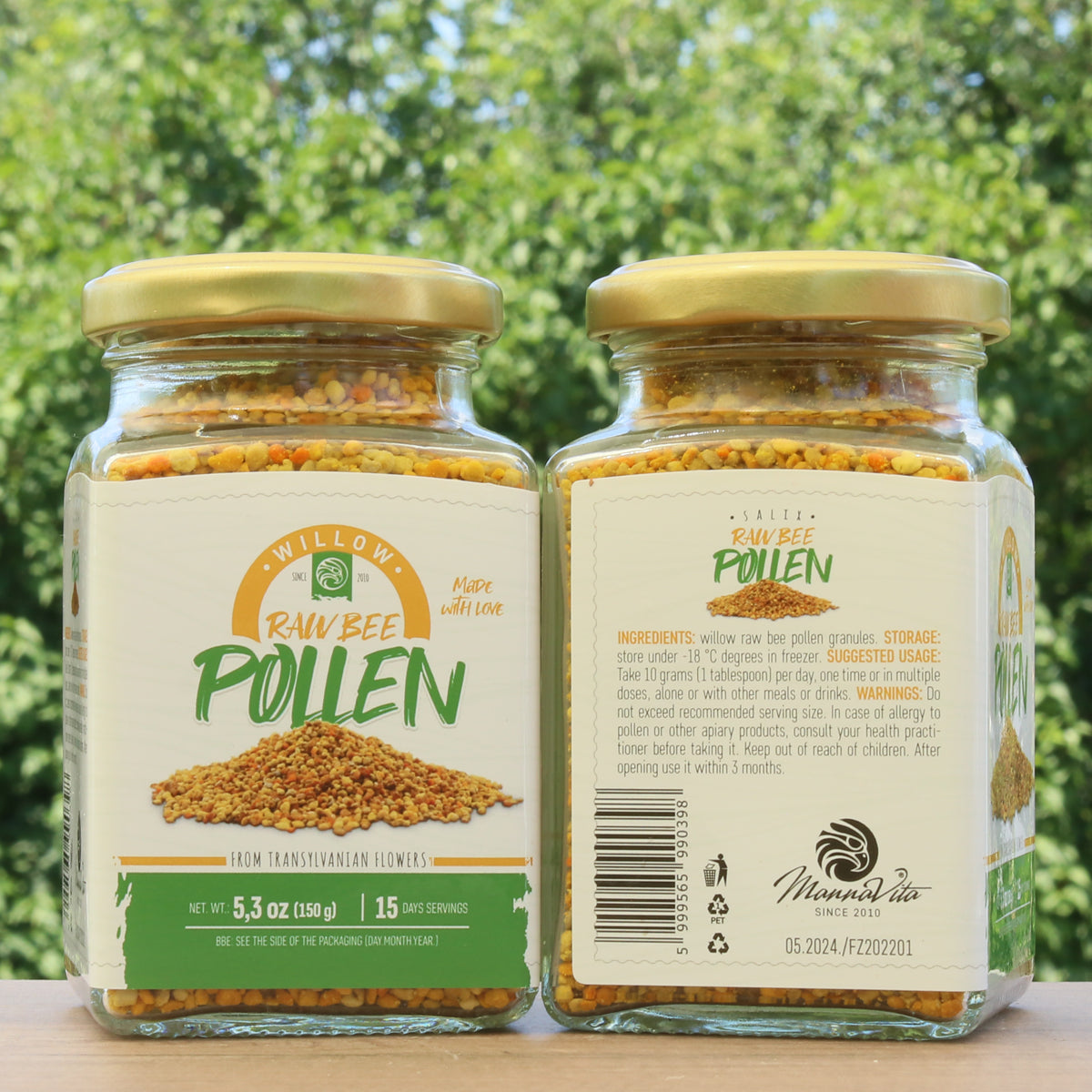 Mannavita • Pollen d'abeille cru de Saule • 150g