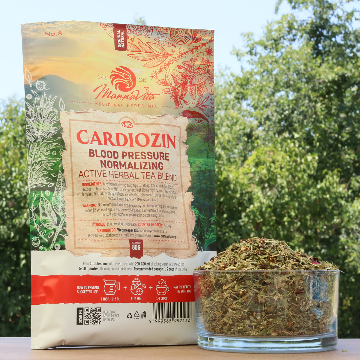 CARDIOZIN aktiv urtete-blanding, der normaliserer blodtrykket • 80g
