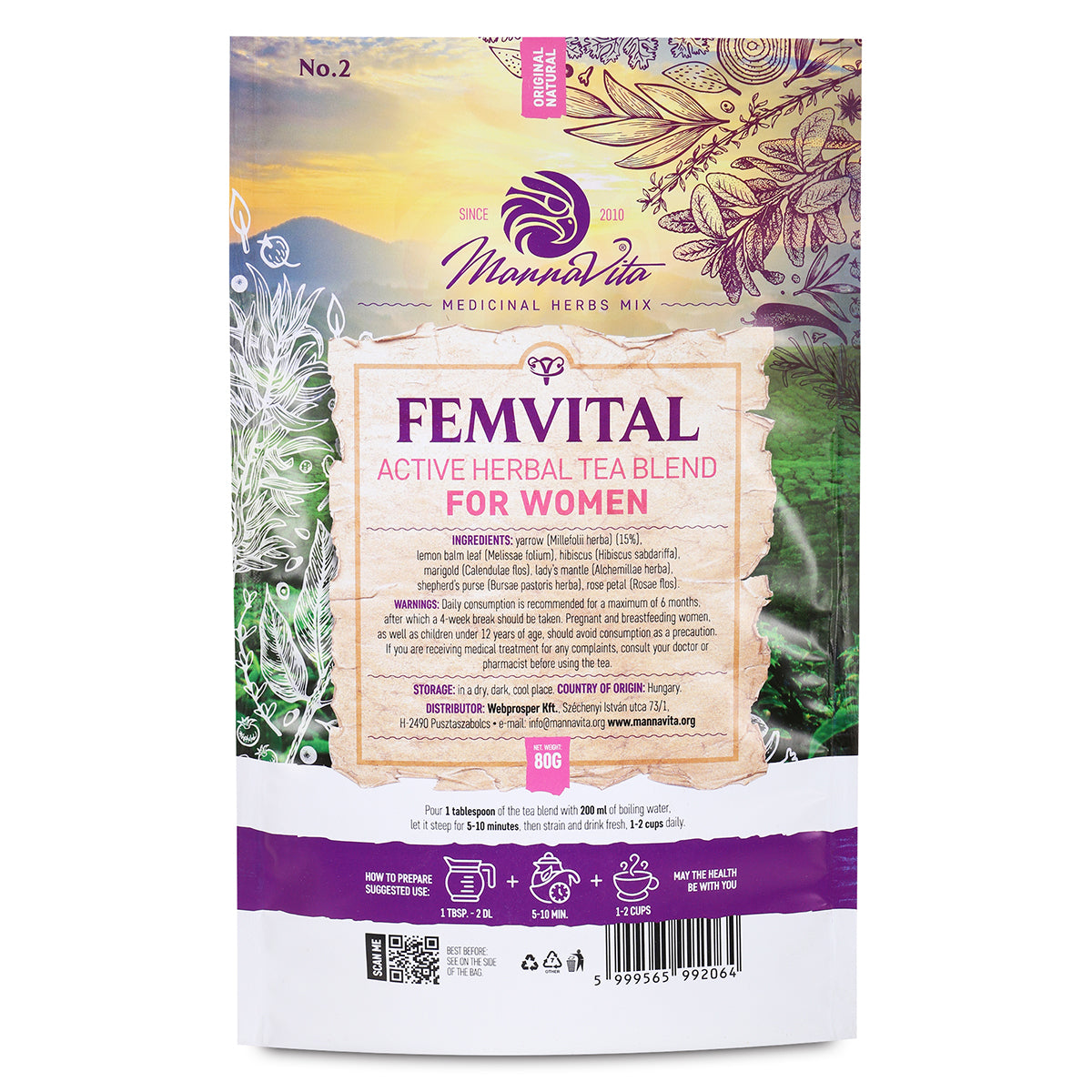 FEMVITAL aktive Kräutertee-Mischung für Frauen • 80g