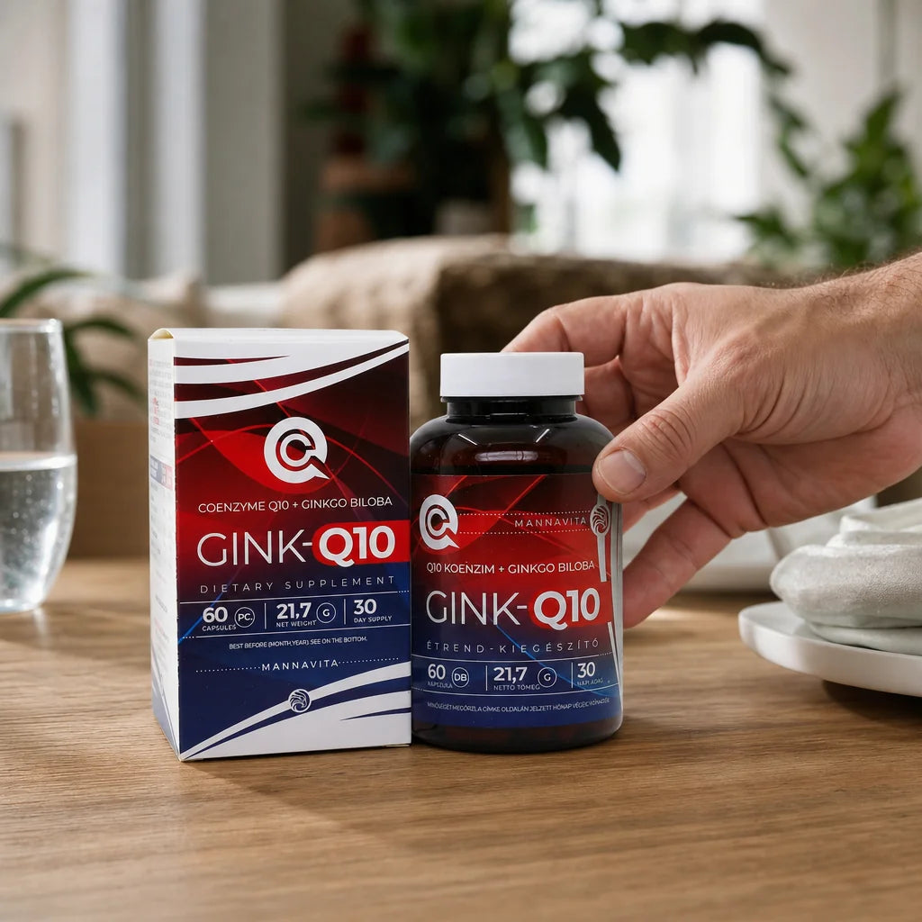 GINK-Q10 • Q10 Coenzyme + Ginkgo Biloba complex • 60 capsules