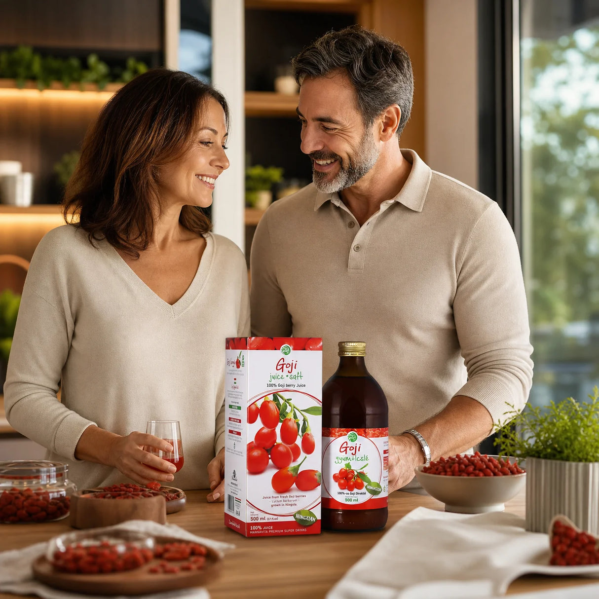 Mannavita Goji, Kustovnica čínska, 100% čistá lisovaná šťava • 500 ml