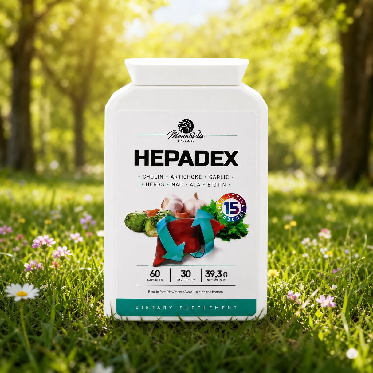 Complexo HEPADEX regenerador do fígado e promotor da saúde hepática • 60 cápsulas