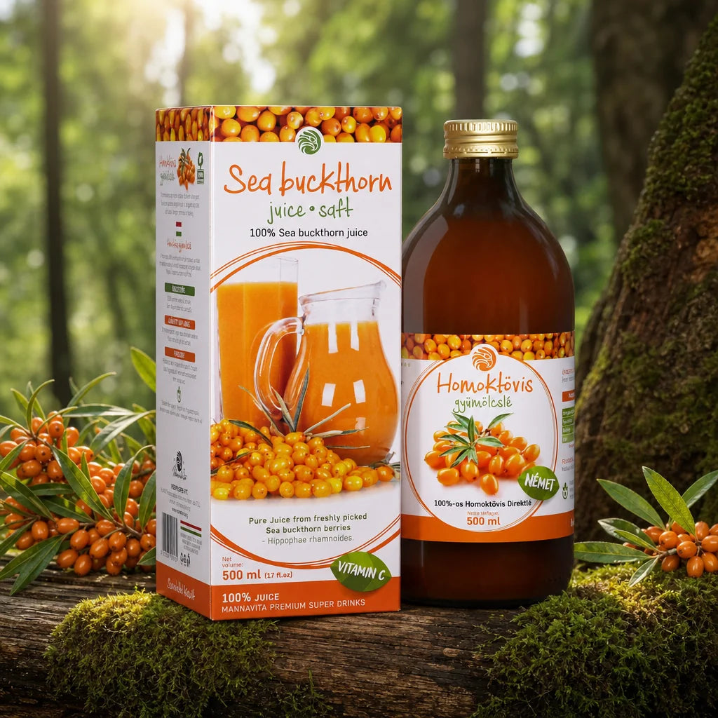 Mannavita Havtorn 100% presset ren juice • 500 ml