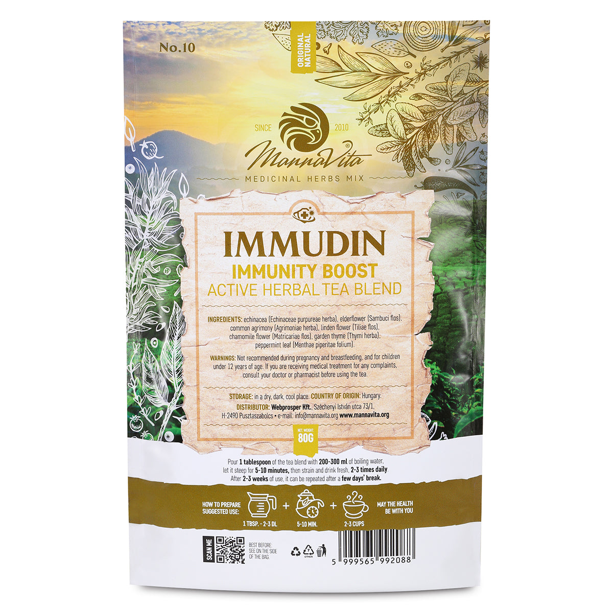 IMMUDIN Immunstärkende aktive Kräutertee-Mischung • 80g