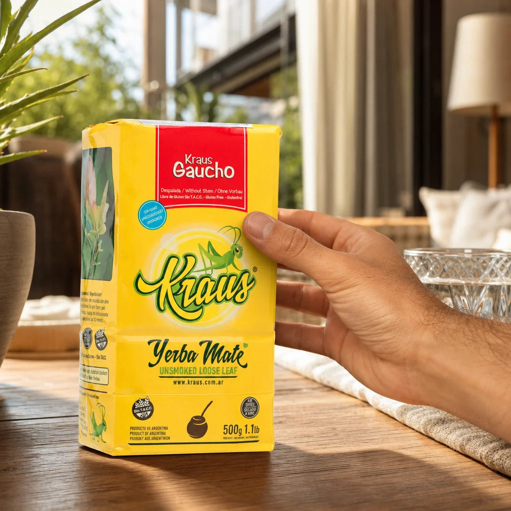 Herbata yerba mate Kraus • Elaborada, con palo • 500 g