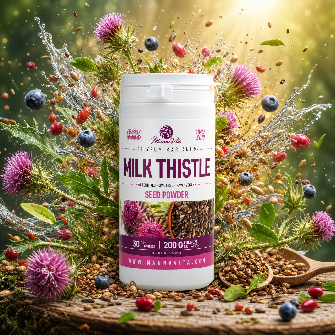 Mannavita Milk Thistle seed powder • 200 g