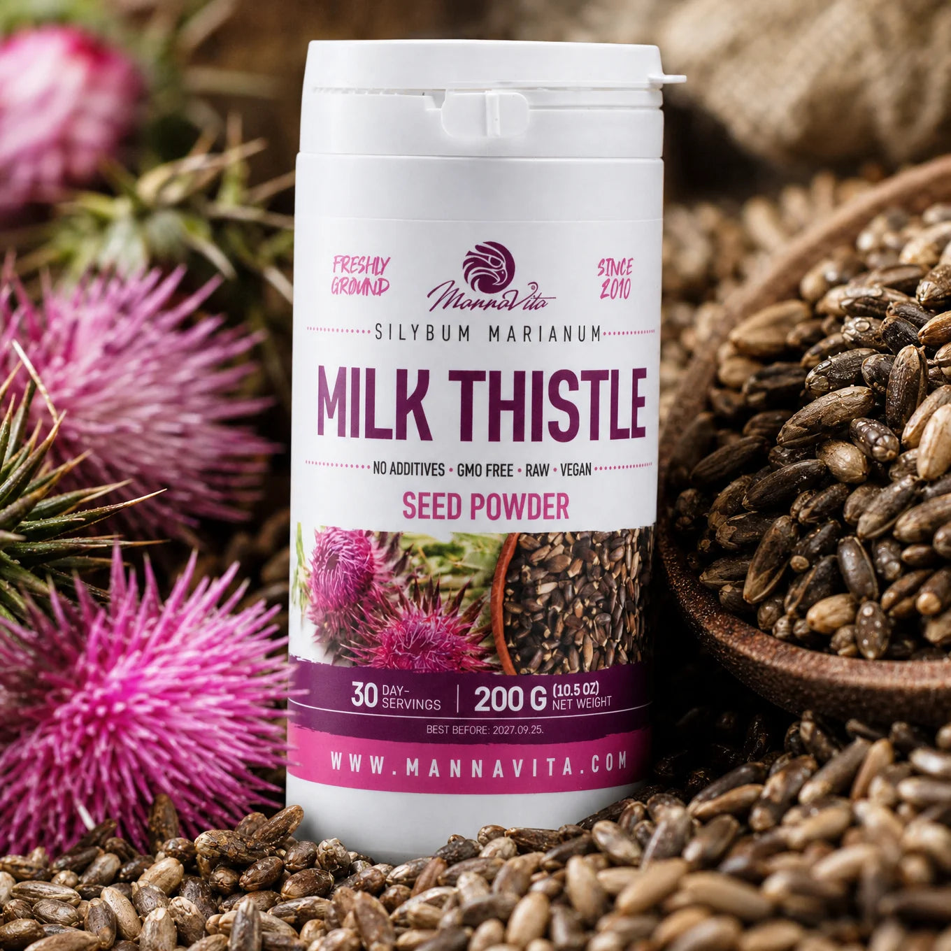 Mannavita Milk Thistle seed powder • 200 g