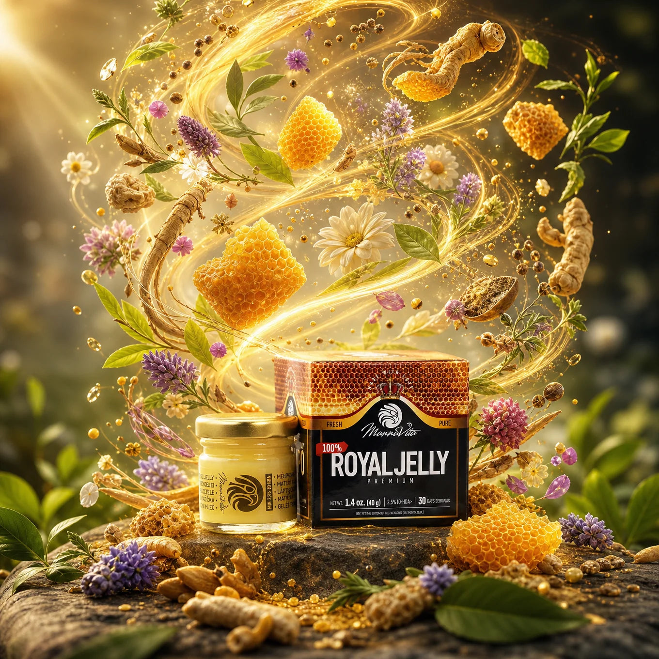 Mannavita Premium Royal jelly • 2.5% 10-HDA • 40g