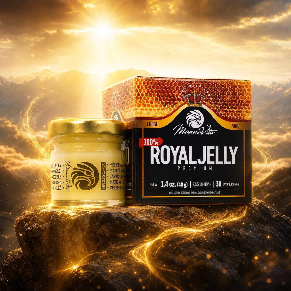Mannavita Premium Royal jelly • 2.5% 10-HDA • 40g
