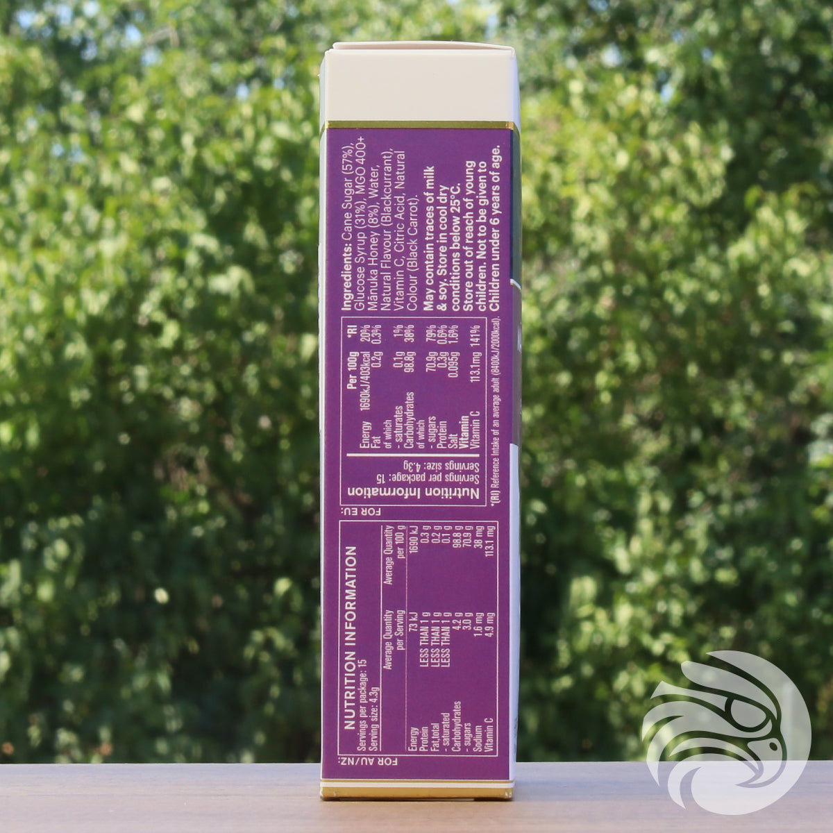 أقراص عسل مانوكا مع الكشمش الأسود • 15 قطعة