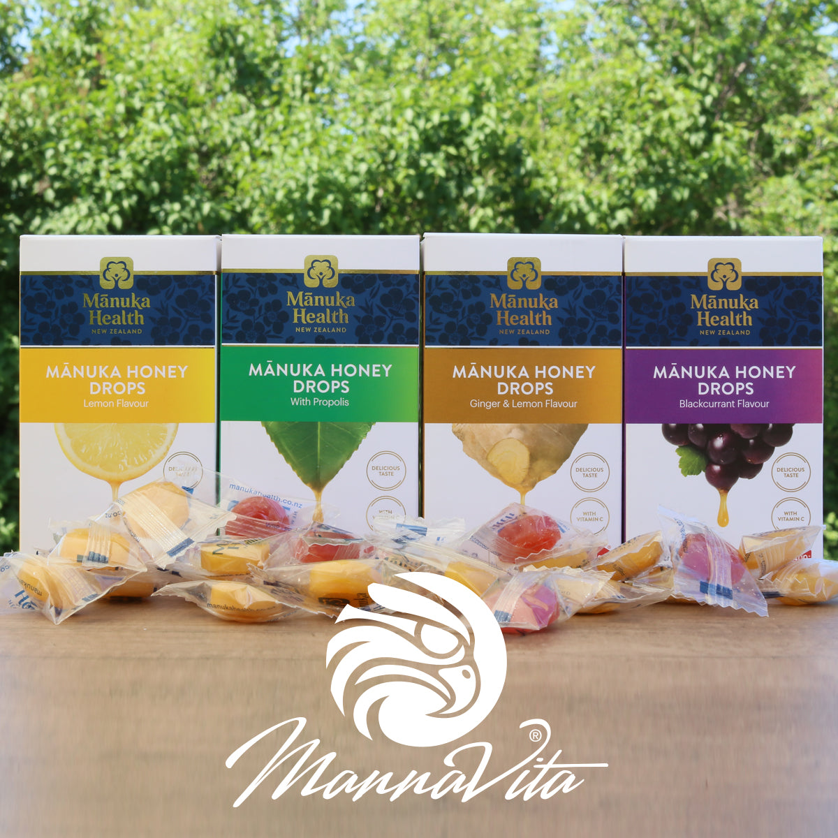 Manukové medové pastilky s přírodní zázvorem a citronem • 15 ks.