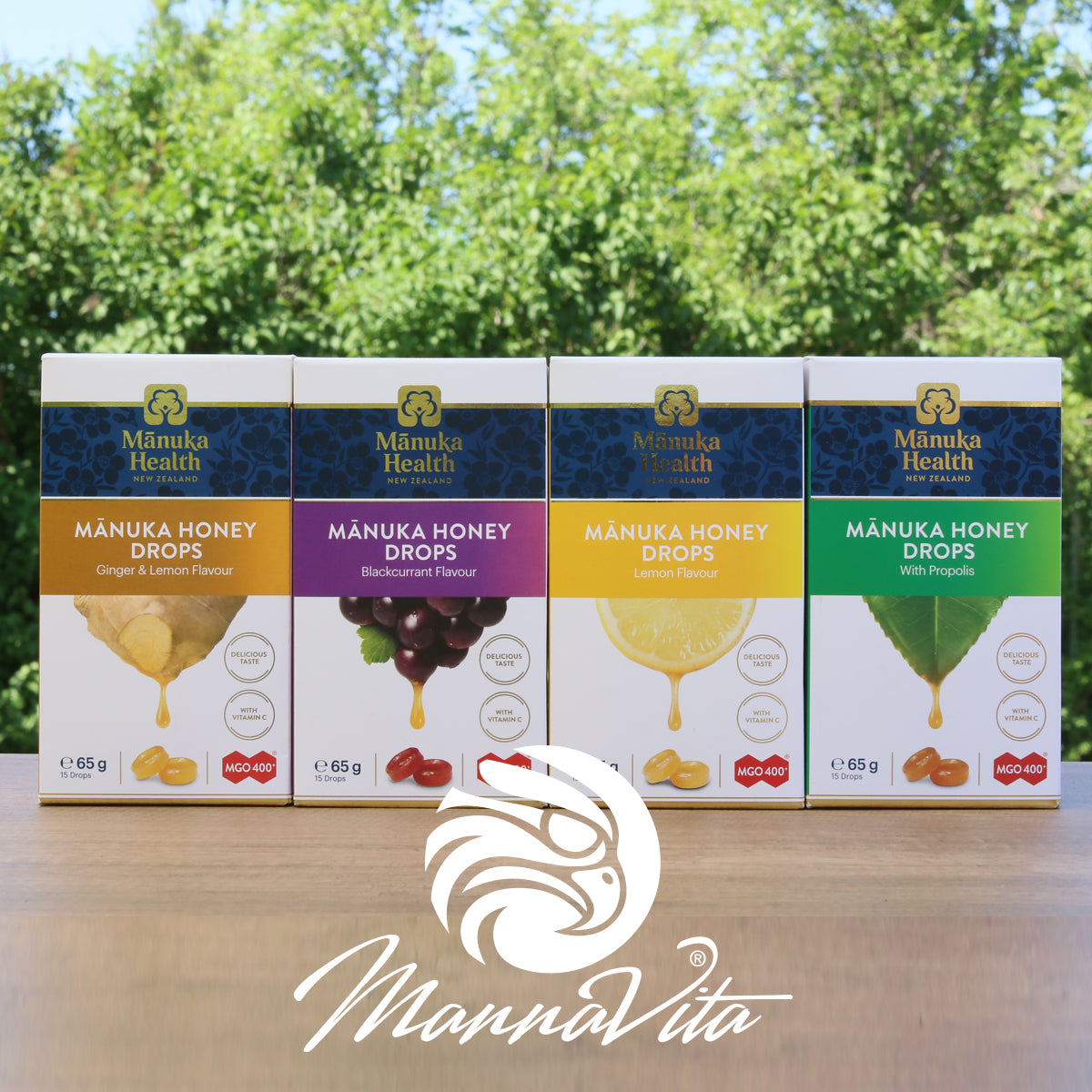 Manukové medové pastilky s přírodní zázvorem a citronem • 15 ks.