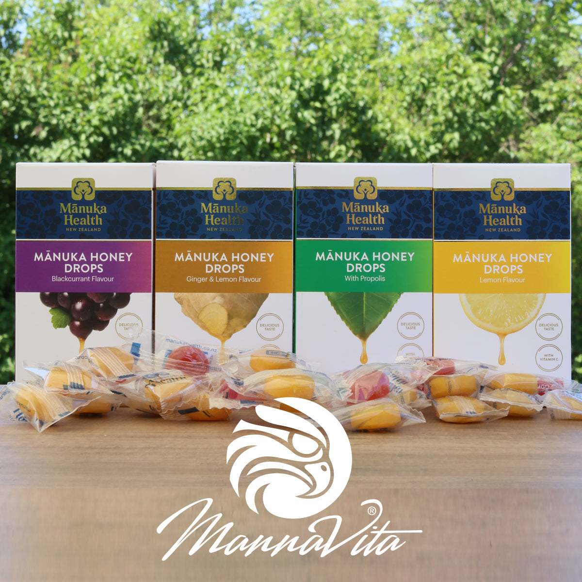 Manukové medové pastilky s přírodní zázvorem a citronem • 15 ks.