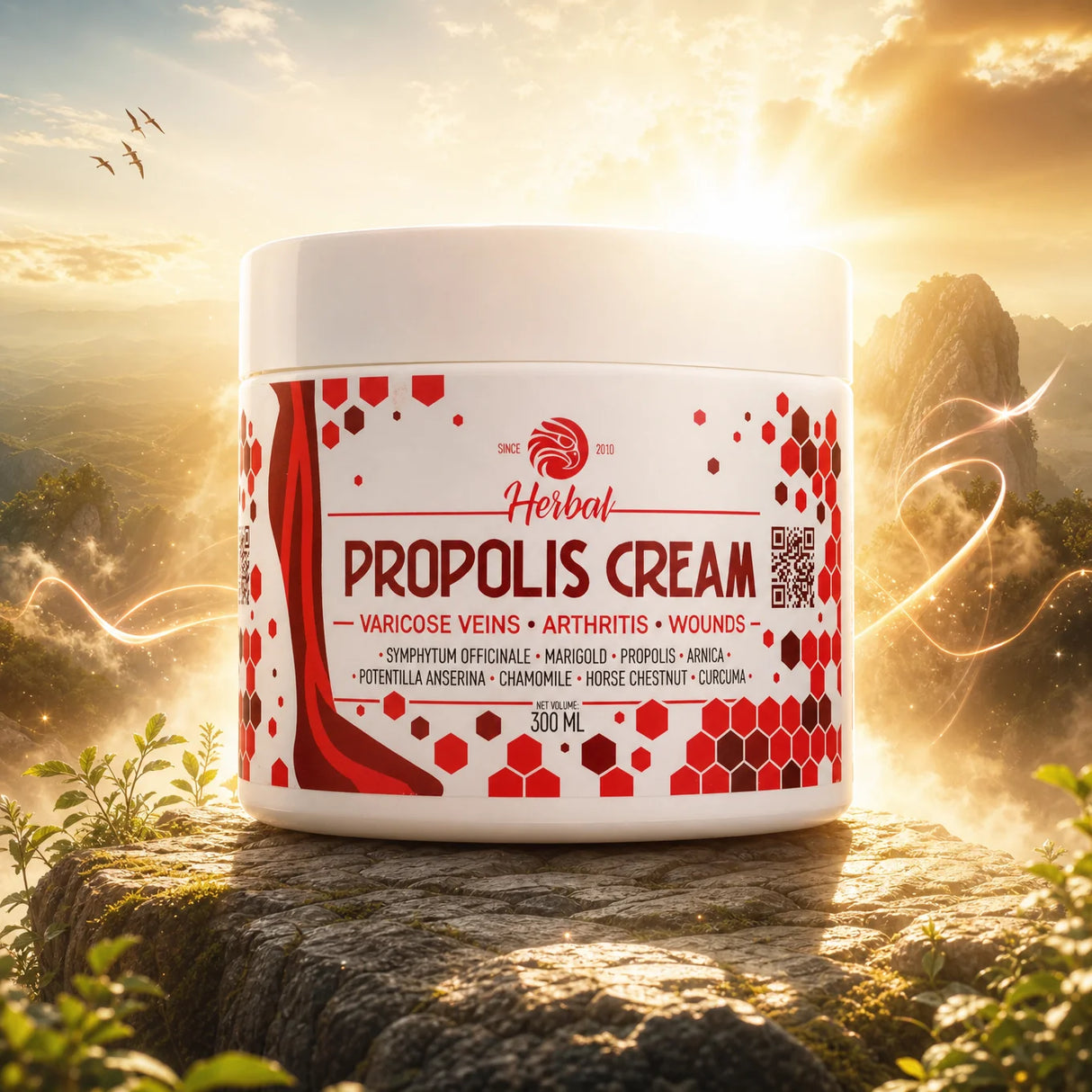 Mannavita Propolis Cream with Herbs • 300 ml