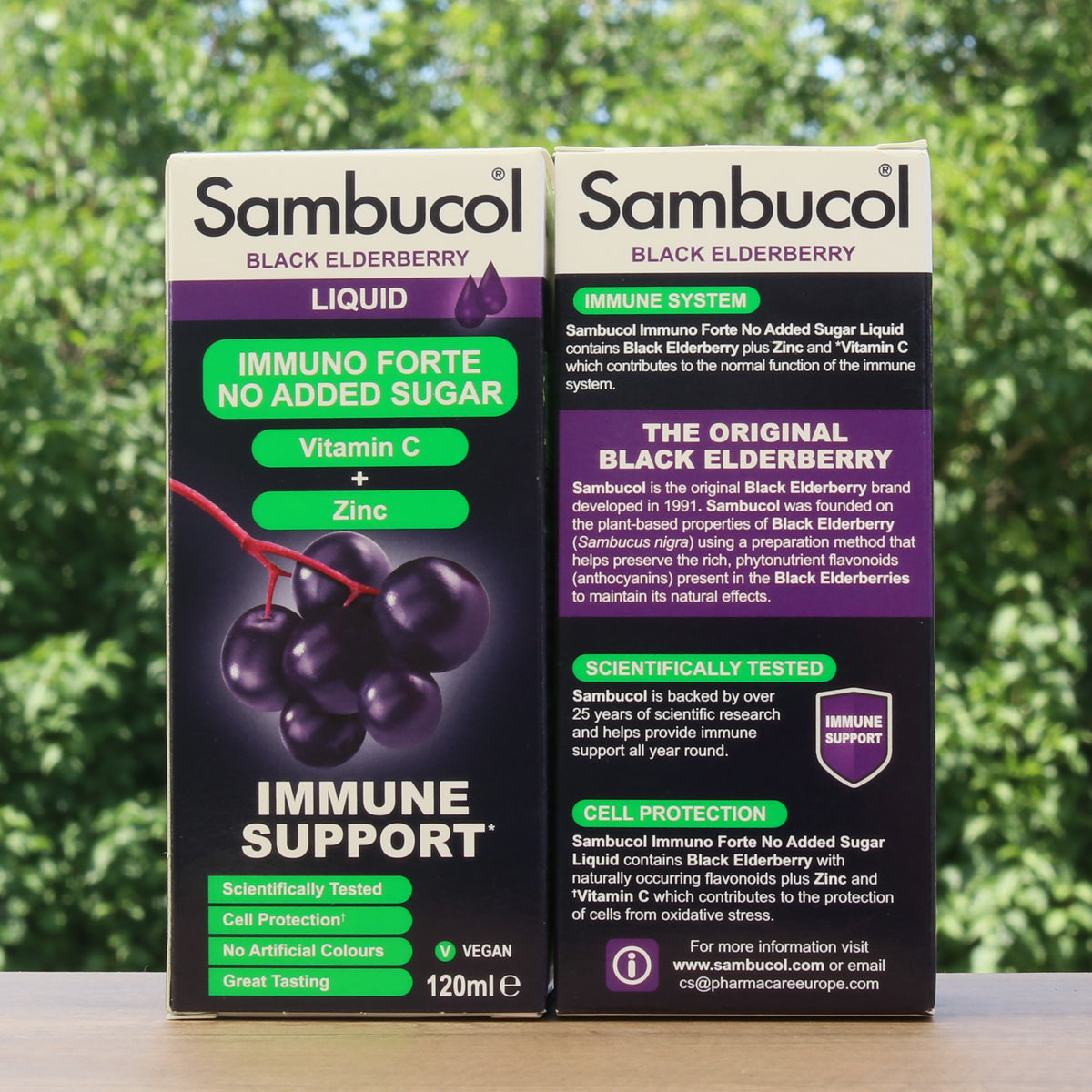 Sambucol zwarte vlierbessensiroop, suikervrij • 120 ml