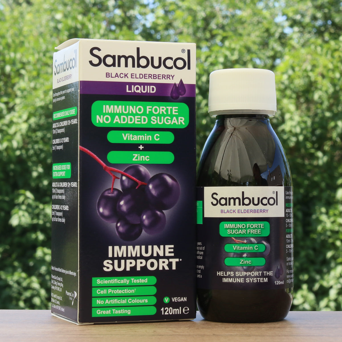 Sambucol zwarte vlierbessensiroop, suikervrij • 120 ml
