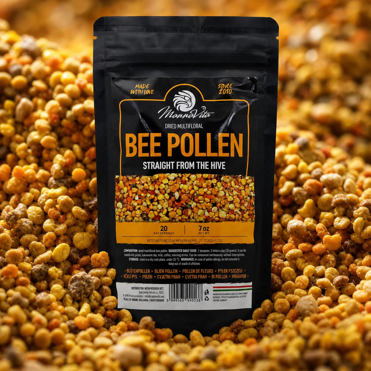 Mannavita dried Multifloral Bee pollen • 200 g
