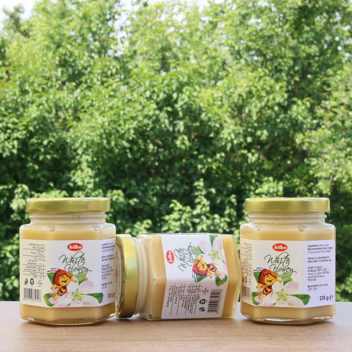 Bilbo raw White honey • 230 g